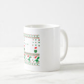 Mug femme elf noël laide pull (Devant droit)