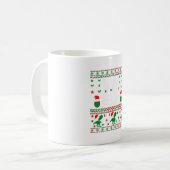 Mug femme elf noël laide pull (Devant gauche)