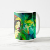 Mug Femme en Casquette vert (Devant droit)