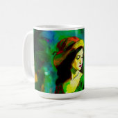 Mug Femme en Casquette vert (Devant gauche)
