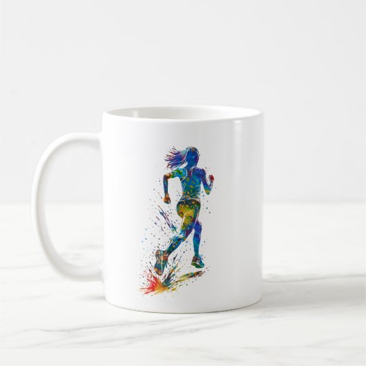 Mug Femme en course (Gauche)