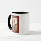 Mug Femme en vert robe Peeling Pomme (Devant gauche)