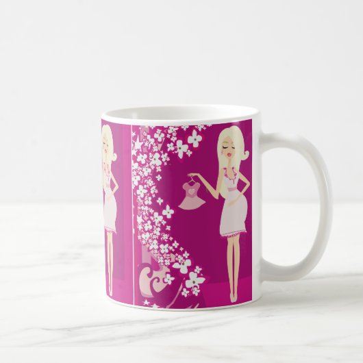Mug femme enceinte blonde (Droite)