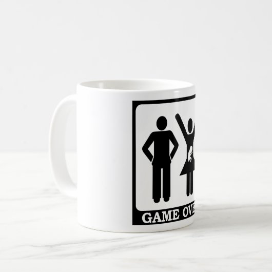 Mug Femme enceinte - Jeu sur (Devant gauche)