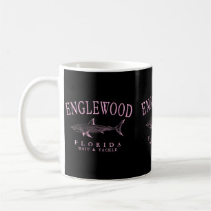 Mug Femme Englewood Floride Requin Rétro Rose Art