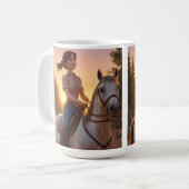 Mug Femme équitation (Devant gauche)