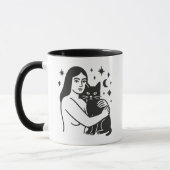 Mug Femme et chat (Gauche)