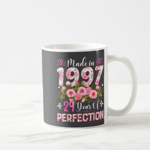 Mug Femme Fleurie 29 Ans Faite En 1997 29e Anniversair