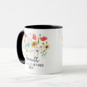 Mug Femme Florale officiellement retraitée collègue am (Devant gauche)