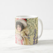 Mug Femme florale victorienne rose Régence (Devant droit)