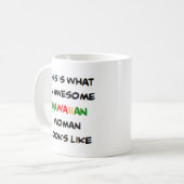 Mug femme hawaïenne, formidable (Devant gauche)