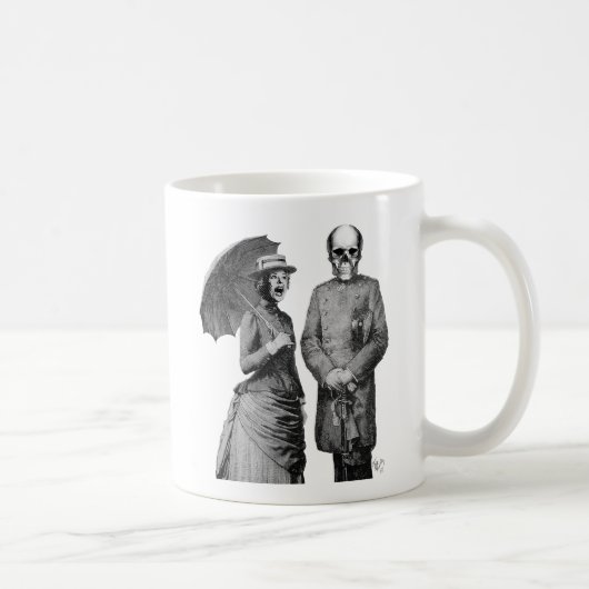 Mug Femme hurlante et crâne (Droite)