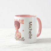 Mug Femme infirmière de couleur (Devant droit)
