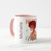 Mug Femme infirmière de couleur (Devant gauche)