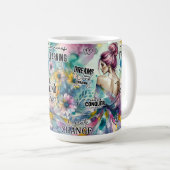 Mug Femme Inspirante Colorée (Devant droit)