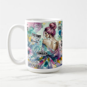 Mug Femme Inspirante Colorée