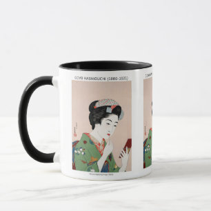 Mug Femme japonaise appliquant rouge - Goyō Hashiguchi