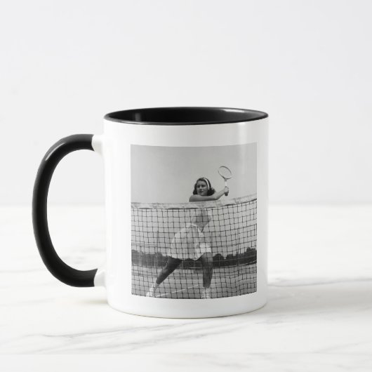 Mug Femme jouant au tennis (Gauche)