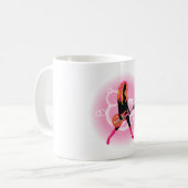 Mug Femme Jouant de la guitare (Devant gauche)
