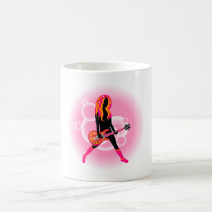 Mug Femme Jouant de la guitare