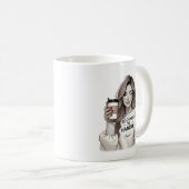 Mug Femme joueuse Winking with Coffee Cup (Devant droit)