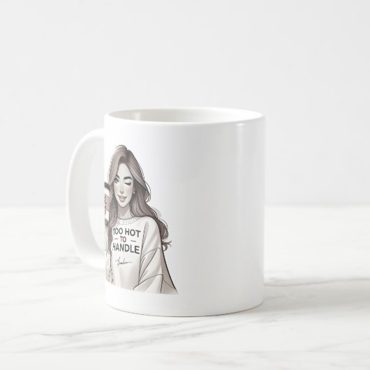 Mug Femme joueuse Winking with Coffee Cup (Devant gauche)