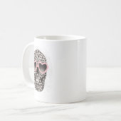 Mug Femme Léopard Gothique Cool Skeleton Cheetah (Devant gauche)