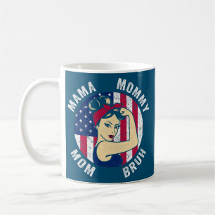 Mug Femme Mama maman maman Bruh Rosie US Drapeau Mère
