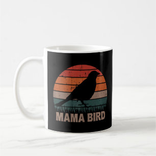 Mug Femme Mama Oiseau Mère Maman Retro Oiseaux design