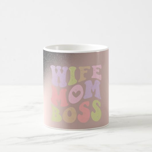 Mug Femme Maman Boss Black Parties scintillant Ombre R (Centre)