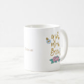 Mug Femme Maman Boss Gold Typographie / Nom (Devant droit)