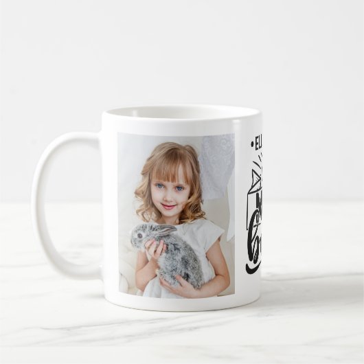 Mug Femme mère patron personnalisé nom 2 photo (Gauche)