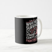 Mug femme mère survivant cancer du sein conception (Devant droit)