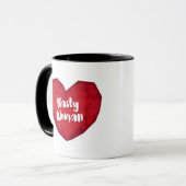 Mug Femme nasse sur le coeur de Grunge (Devant gauche)