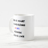 Mug femme néo-zélandaise kiwi, formidable (Devant gauche)