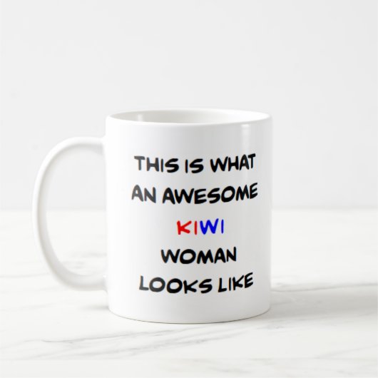 Mug femme néo-zélandaise kiwi, formidable (Gauche)