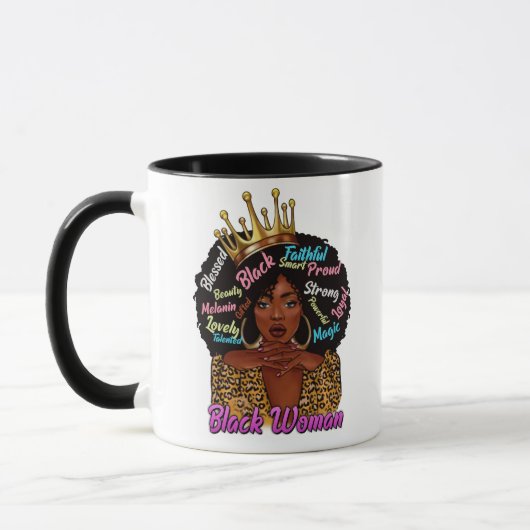 Mug Femme noire Afro (Gauche)