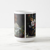 Mug Femme noire avec des pivoines | Fré dé ric Bazil (Centre)