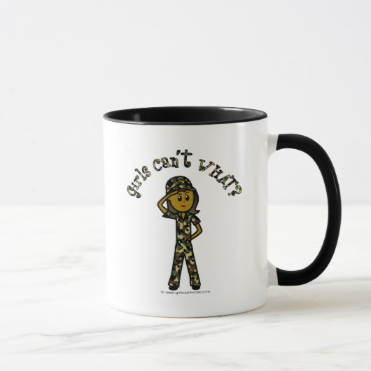 Mug Femme noire de l'armée (Droite)