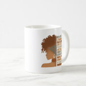 Mug Femme noire Fille Afro (Devant droit)