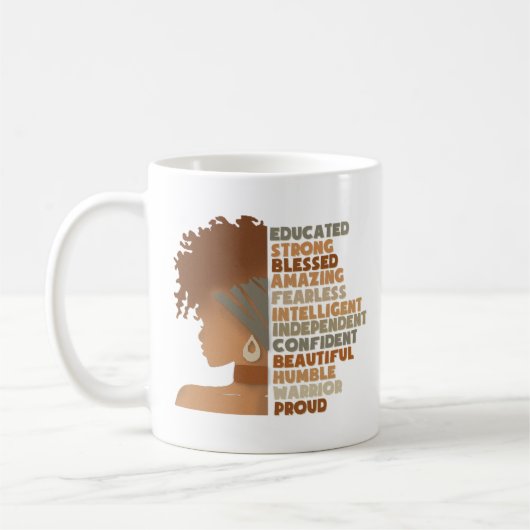 Mug Femme noire Fille Afro (Gauche)
