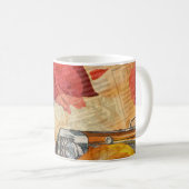 Mug Femme parisienne : Tour Eiffel Retro. (Devant droit)