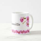 Mug Femme personnalisée couleur rose pâle (Devant droit)