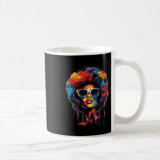 Mug Femme Reine noire Afro Melanin Paint Driving Jun (Droite)