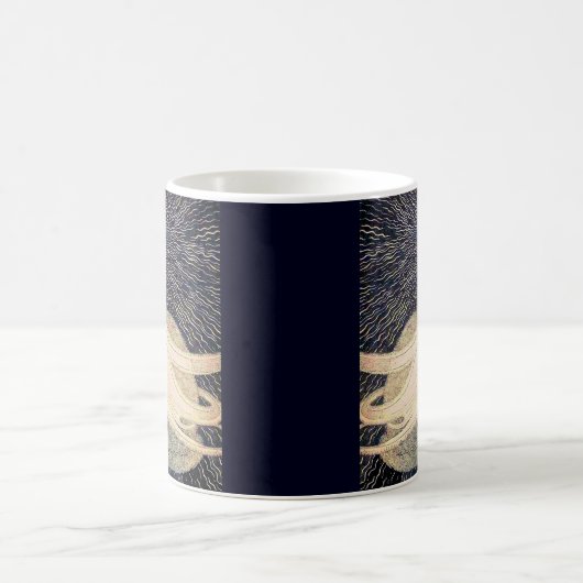 Mug femme rêveuse et chat (Centre)