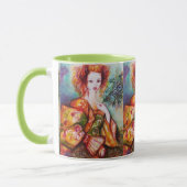 MUG FEMME ROMANTIQUE AVEC PEACOCK FEACOCK (Gauche)