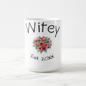 Mug Femme rouge florale est Année future épouse Saint- (Centre)