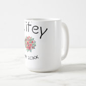 Mug Femme rouge florale est Année future épouse Saint- (Devant droit)
