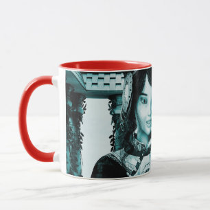 Mug Femme Royale Asiatique Portrait Bleu Art