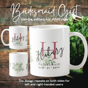 Mug Femme(s) d'accueil personnalisée rose Nom initial